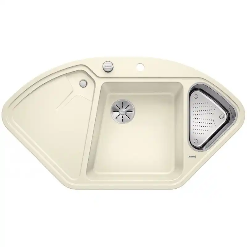 BLANCO DELTA II-F Eck-Einbau-Spüle Silgranit PuraDur jasmin InFino Ablauf 523674 Bestpreis