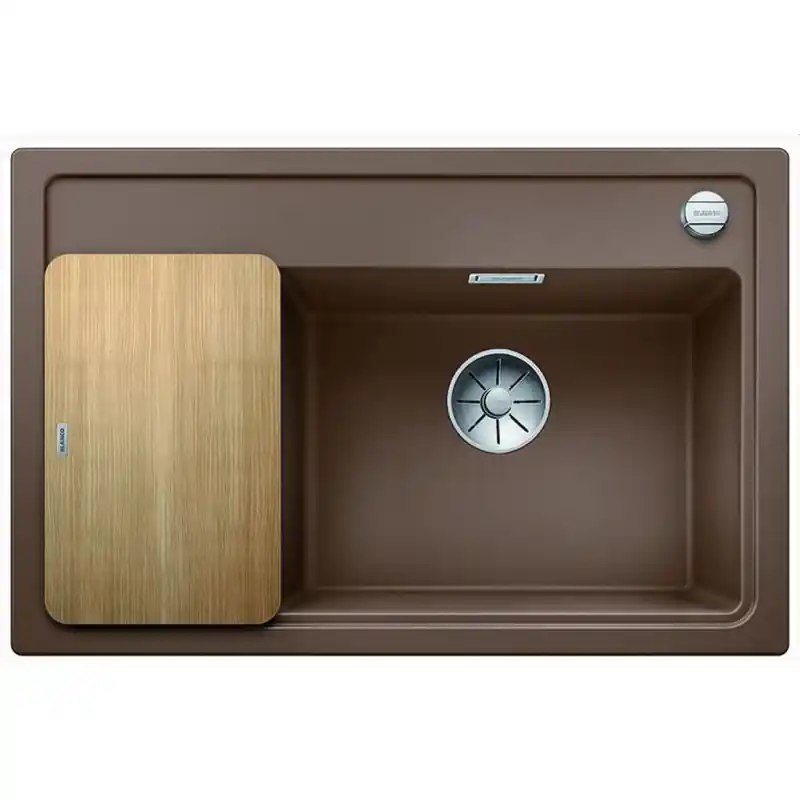 BLANCO ZENAR XL 6 S Compact Silgranit muskat Holzschneidbrett InFino Ablauf 523772 Schneller Versand