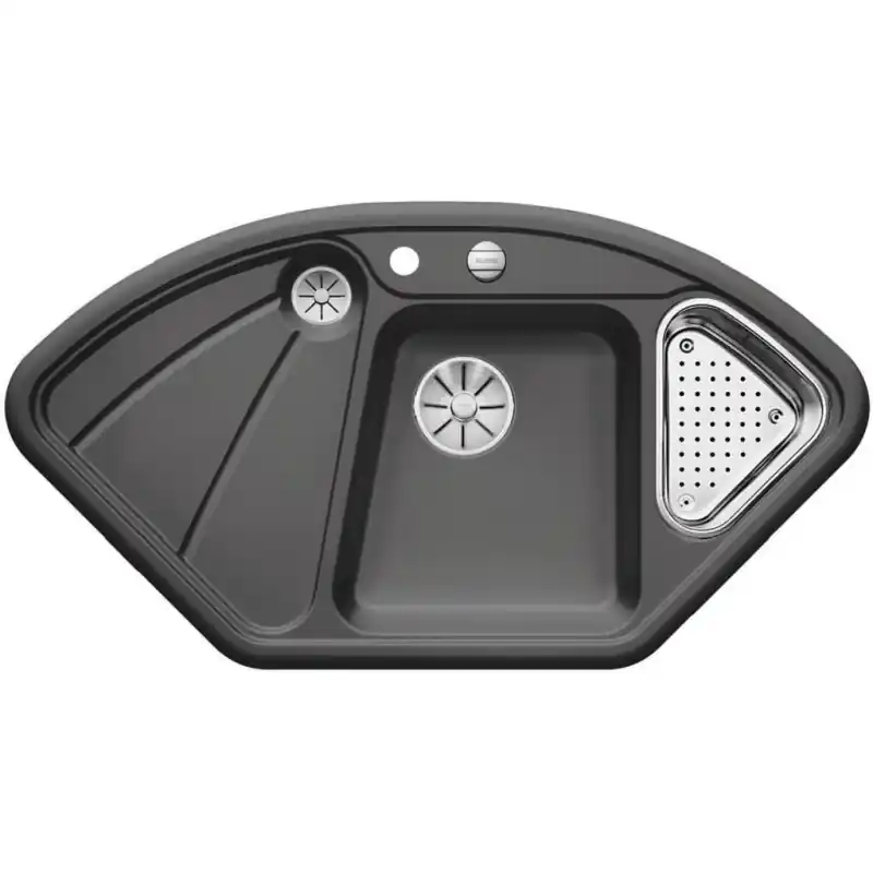 Super-Preis BLANCO DELTA Keramik PuraPlus Farbe basalt InFino Ablauf 523723