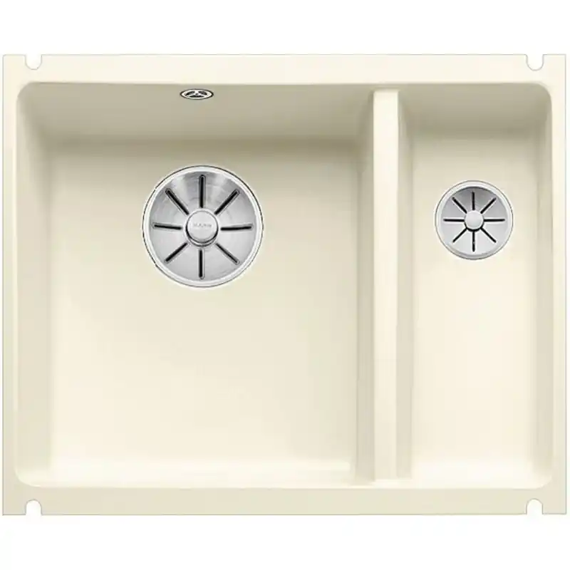 BLANCO SUBLINE 350/150-U Keramik PuraPlus magnolia glänzend InFino Ablauf 523742 Heißes Angebot