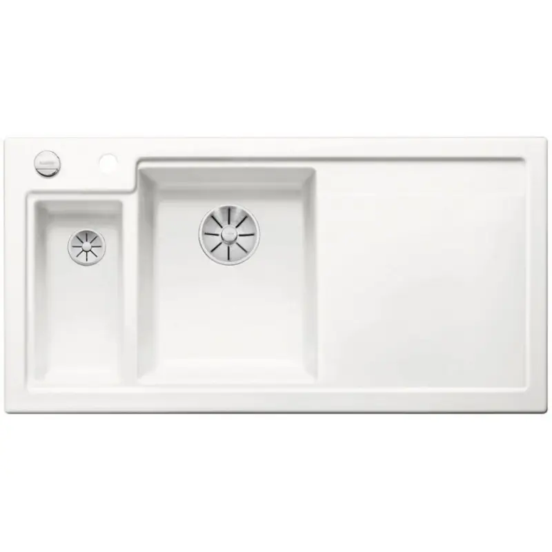Super-Preis BLANCO AXON II 6 S Keramik Becken links kristallweiss glänzend InFino Ablauf 524138