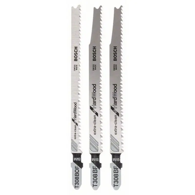 Bosch 3tlg. Stichsägeblatt-Set Extra Clean for Hard Wood 2609256A13 Sonderaktion