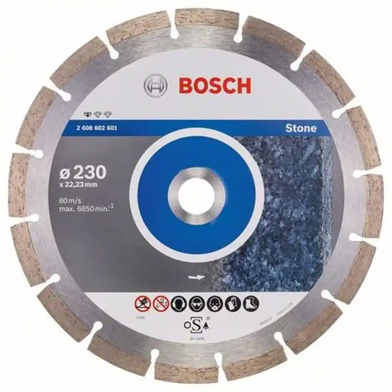 Billig BOSCH Diamanttrennscheibe Standard für Stone, 230 x 22,23 x 2,3 x 10 mm 2608602601