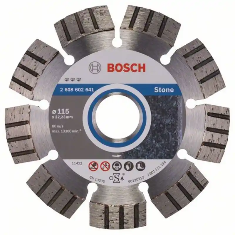 Schneller Versand BOSCH Diamanttrennscheibe Best for Stone, 115 x 22,23 x 2,2 x 12 mm 2608602641