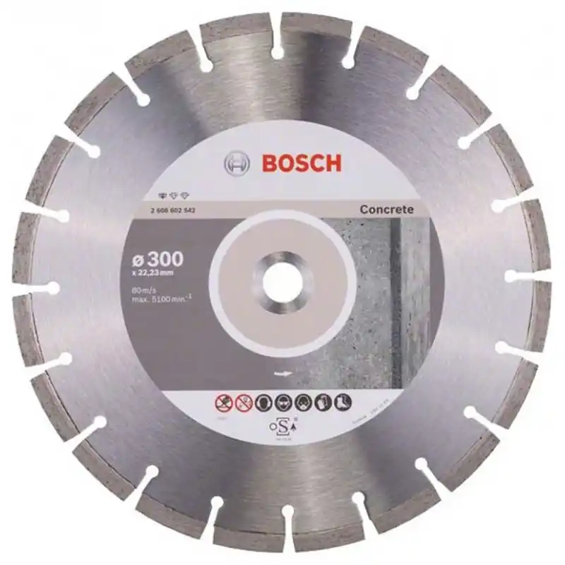 BOSCH Diamanttrennscheibe Standard für Concrete, 300 x 22,23 x 3,1 x 10 mm, 2608602542 Top-Angebot