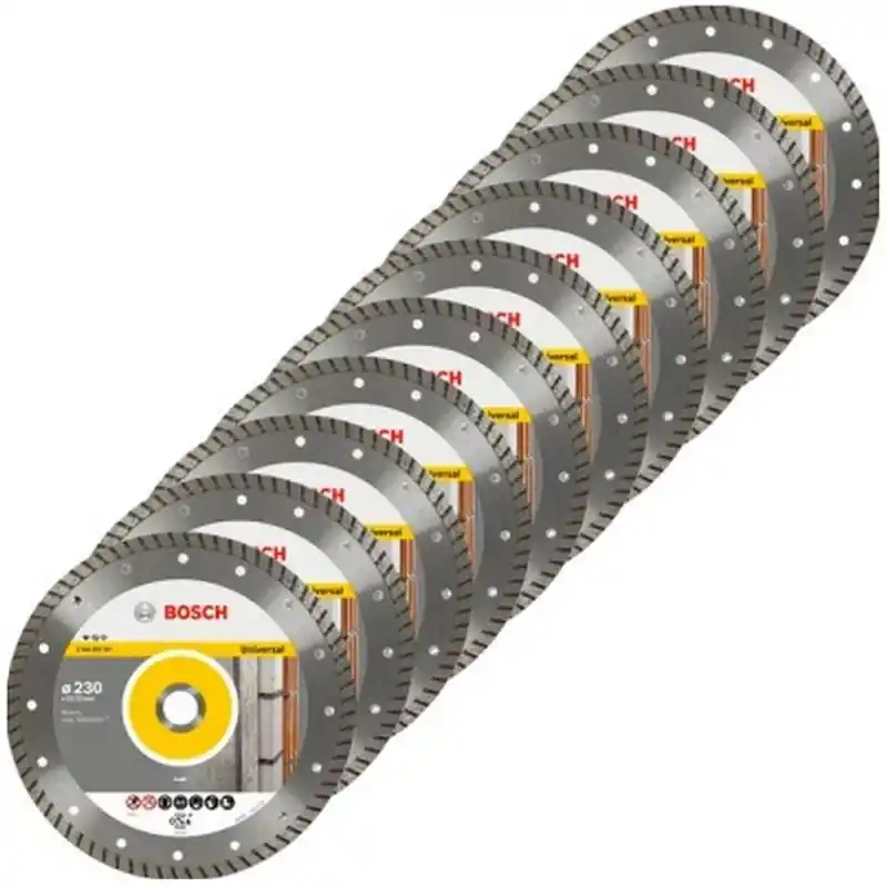 BOSCH Diamanttrennscheibe Standard für Universal Turbo, 230x22,23x2,5x10mm,10-er Pac Neu