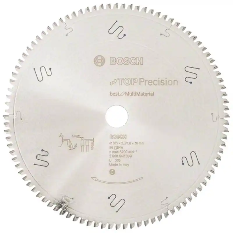 Bosch Kreissägeblatt Top Precision Best for Multi Material, 305 x 30 x 2,3 mm, 96 Nur Heute