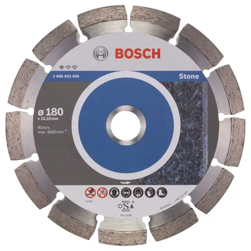 Bosch Diamanttrennscheibe Standard for Stone, 180 x 22,23 x 2 x 10 mm, 1er-Pack Neu Im Sortiment