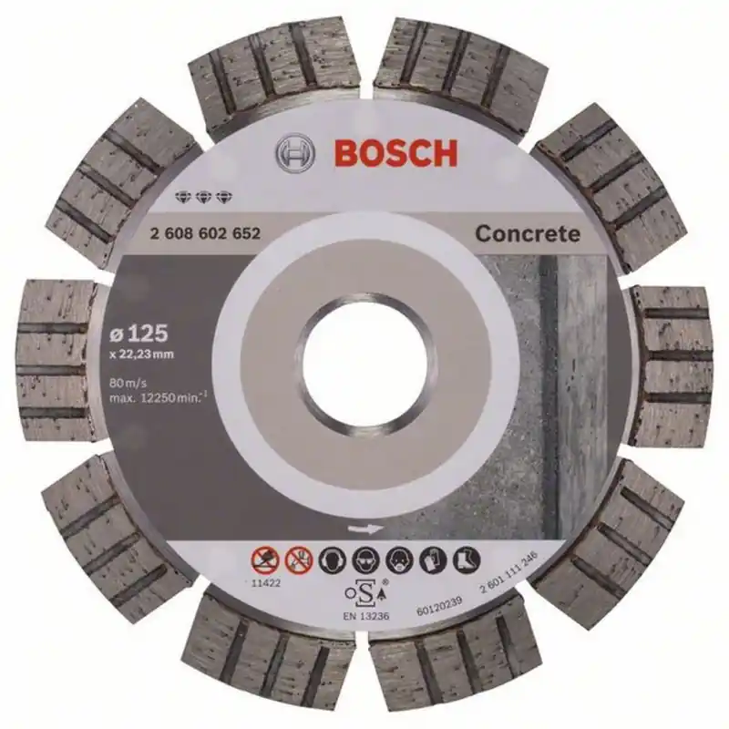 Expressversand Bosch Diamanttrennscheibe Best for Concrete, 125 x 22,23 x 2,2 x 12 mm, 2608602652