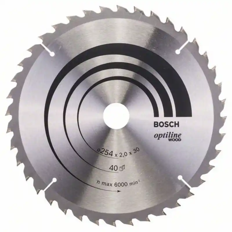 Bosch Kreissägeblatt Optiline Wood für Kapp- und Gehrungss., 254 x 30 x 2 mm, 40, WZ/P Abverkauf