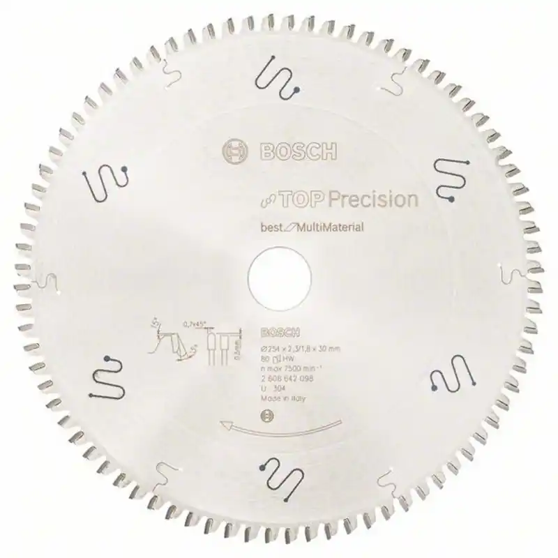 Nur Für Kurze Zeit Bosch Kreissägeblatt Top Precision Best for Multi Material, 254 x 30 x 2,3 mm, 80