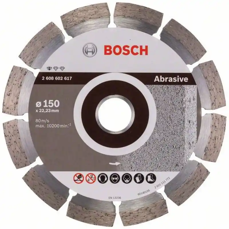 Nur Heute Bosch Diamanttrennscheibe Standard for Abrasive, 150 x 22,23 x 2 x 10 mm