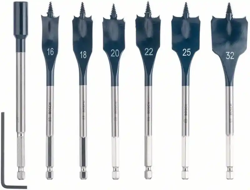 Zertifiziert BOSCH Flachfräsbohrer-Set Self Cut Speed, 7-teilig, 16 - 32 mm