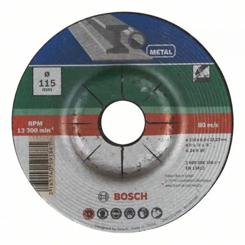 Online Kaufen BOSCH Schruppscheibe gekröpft, Metall O 115 mm 1 St. 2609256336
