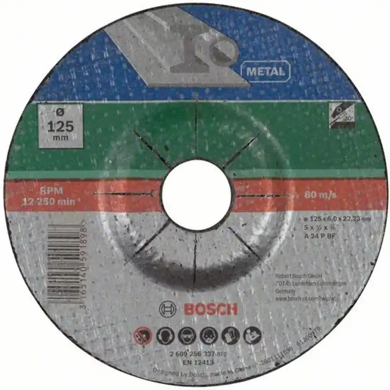 BOSCH Schruppscheibe Metall für Winkelschleifer (O 125 mm) 2609256337 Billig