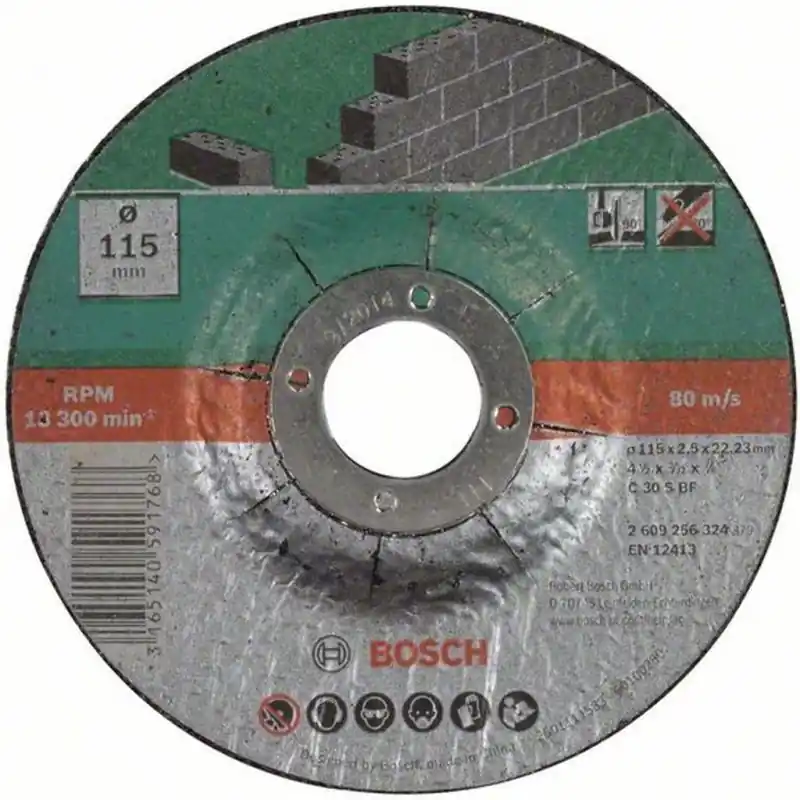 BOSCH Trennscheibe gekröpft, Stein, 115x2,5mm 1St. 2.609.256.324 Abverkauf