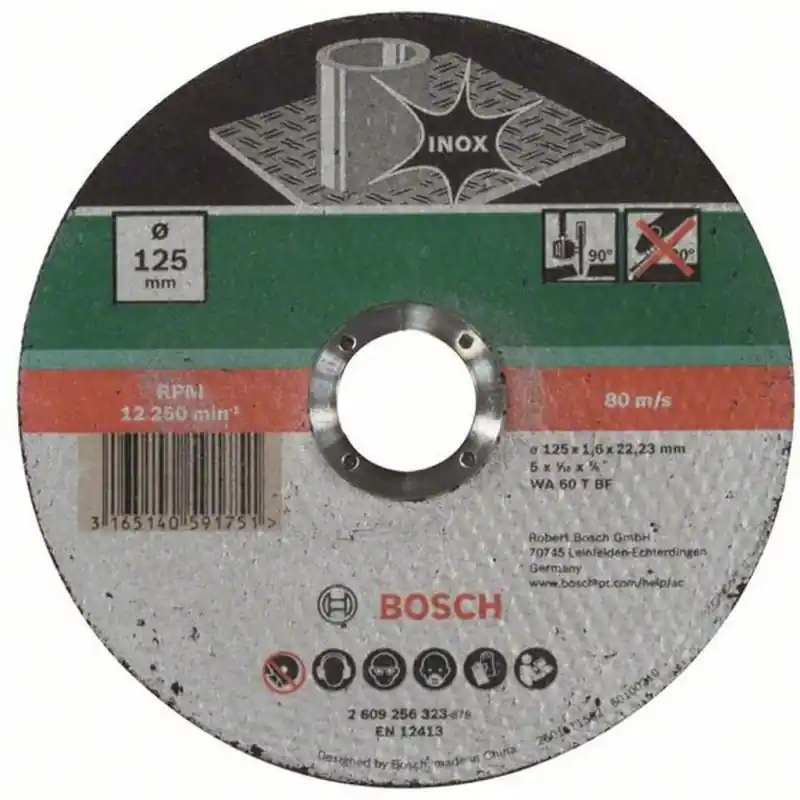 Beliebt BOSCH Trennscheibe Inox 125 mm o x 1,6 mm gerade 2609256323