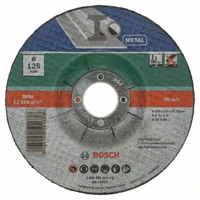 Super-Preis BOSCH Trennscheibe Metall 125 mm o x 2.5 mm gekröpft 2609256311
