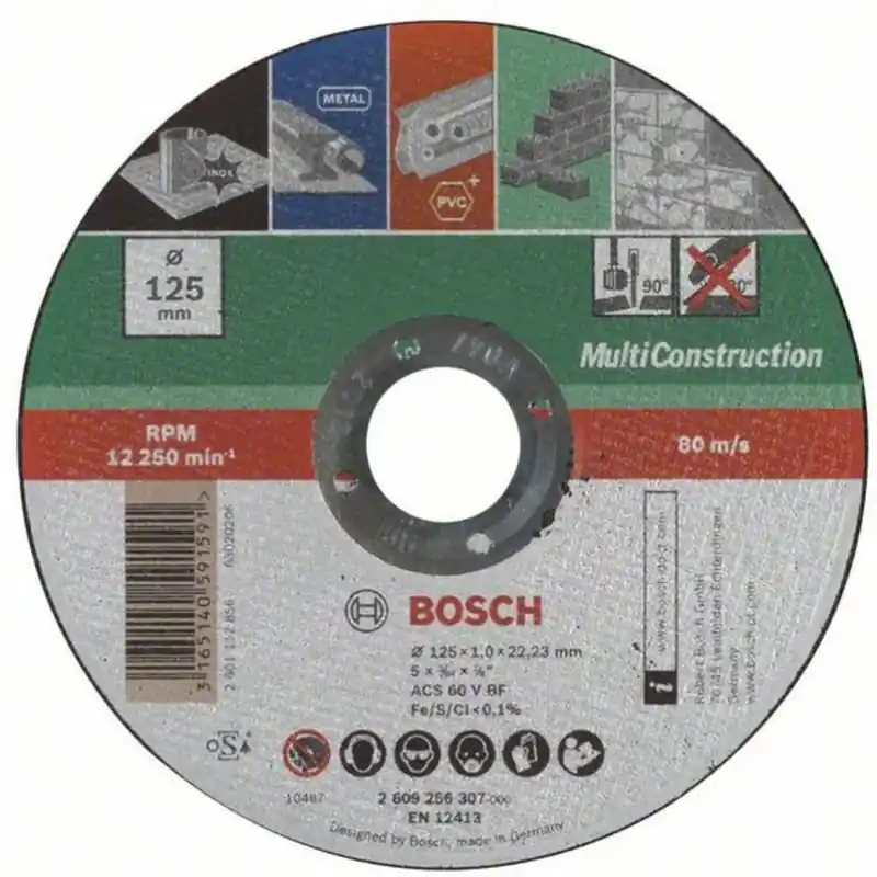 BOSCH Trennscheibe gerade, Multi Construction, 125x1mm 1St 2609256307 Top-Seller