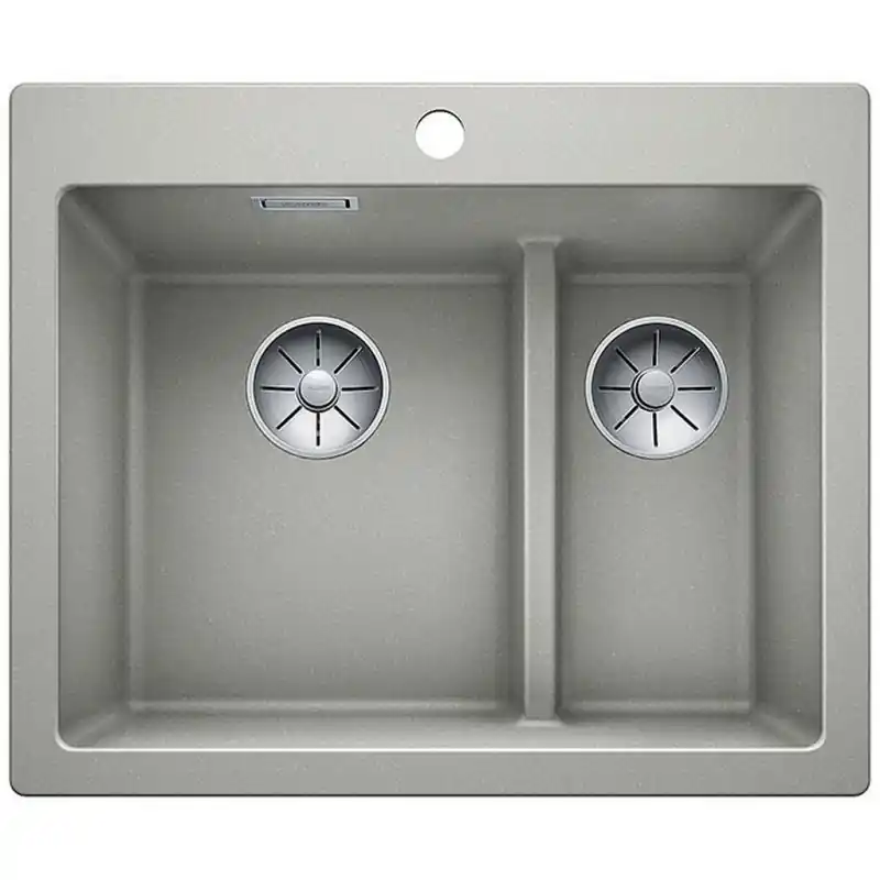 BLANCO PLEON 6 Split Silgranit PuraDur Farbe perlgrau InFino Ablauf 523699 Bestpreis