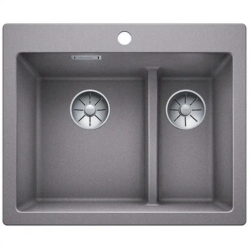 BLANCO PLEON 6 Split Silgranit PuraDur Farbe alumetallic InFino Ablauf 523698 Aktuell