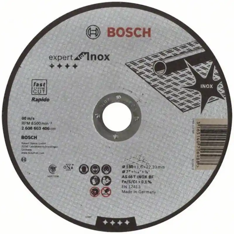 Mega-Angebot BOSCH Trennscheibe gerade Expert for Inox Rapido AS 46 T INOX BF, 180mm, 1,6mm 2608603406