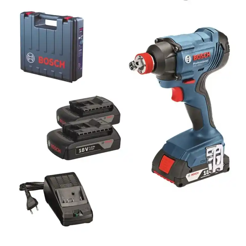 Geprüft BOSCH GDX 18V-180 Professional Akku Drehschlagschrauber 18V 180nm 2x3,0Ah, 06019G5220