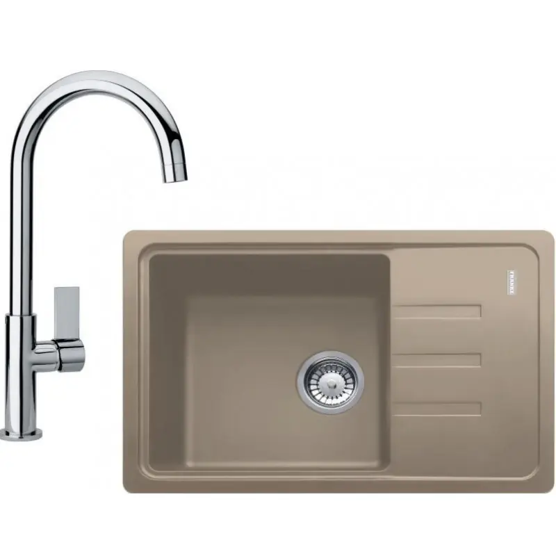 Franke SET G115 Granitspüle BSG 611-62 Kaschmir, FP 0408 Chrom 114.0510.432 Direktkauf