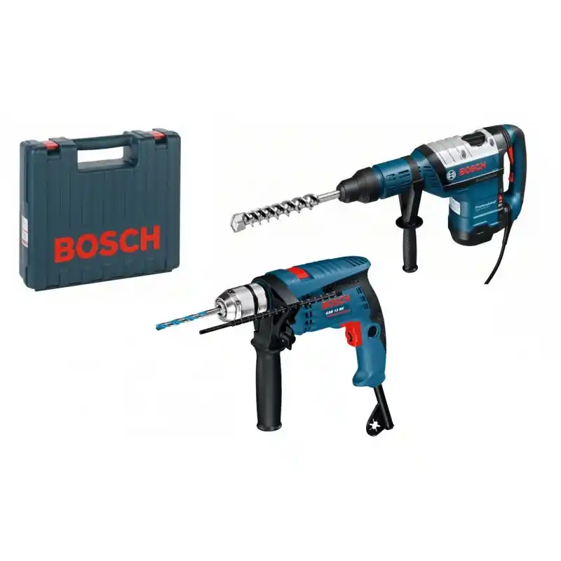Aktuell BOSCH GBH 8-45 DV Bohrhammer mit SDS-max + GSB 13 RE Schlagbohrmaschine 0615990L0L
