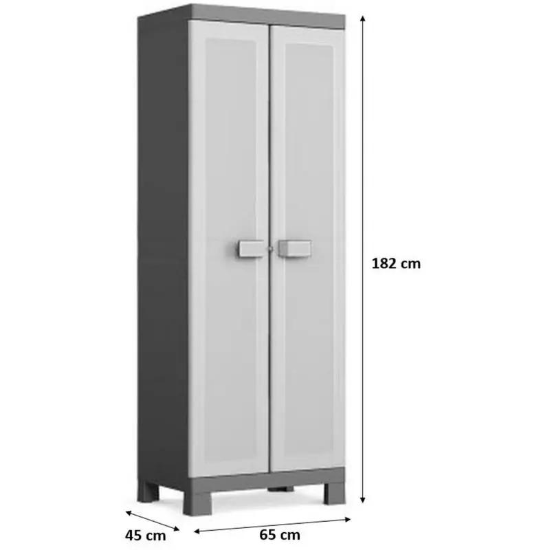 Angebot KIS LOGICO HOCH Kunststoffschrank 65x45x182cm schwarz/grau 9634000