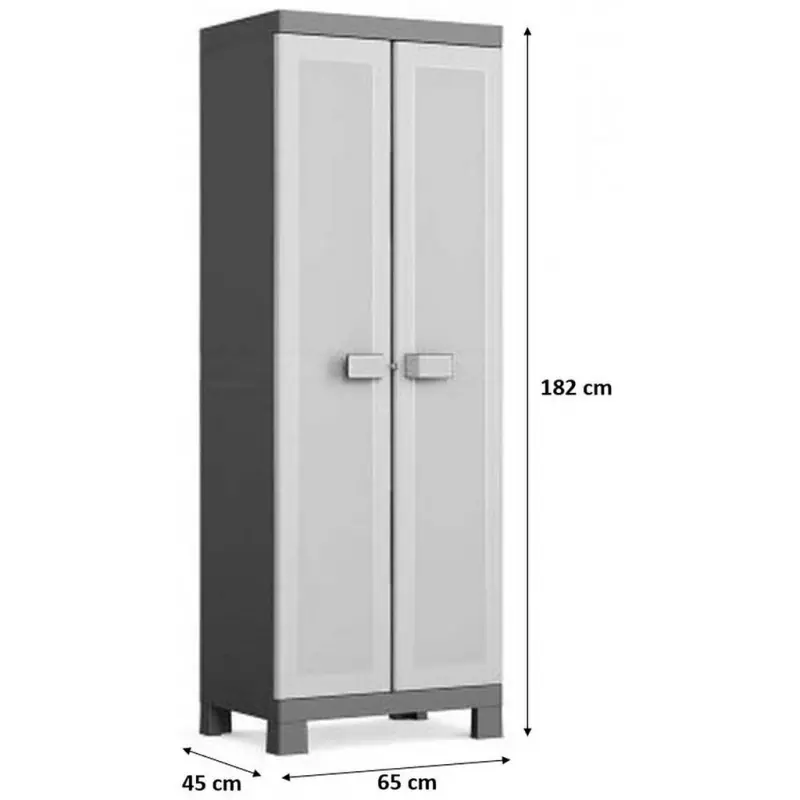 KIS LOGICO UTILITY Kunststoffschrank 65x45x182cm schwarz/grau 9636000 Schnäppchen