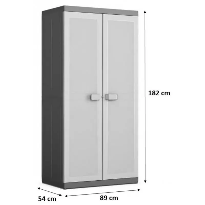 Top-Preis KIS LOGICO XL UTILITY Kunststoffschrank 89x54x182cm grau/schwarz 9690000