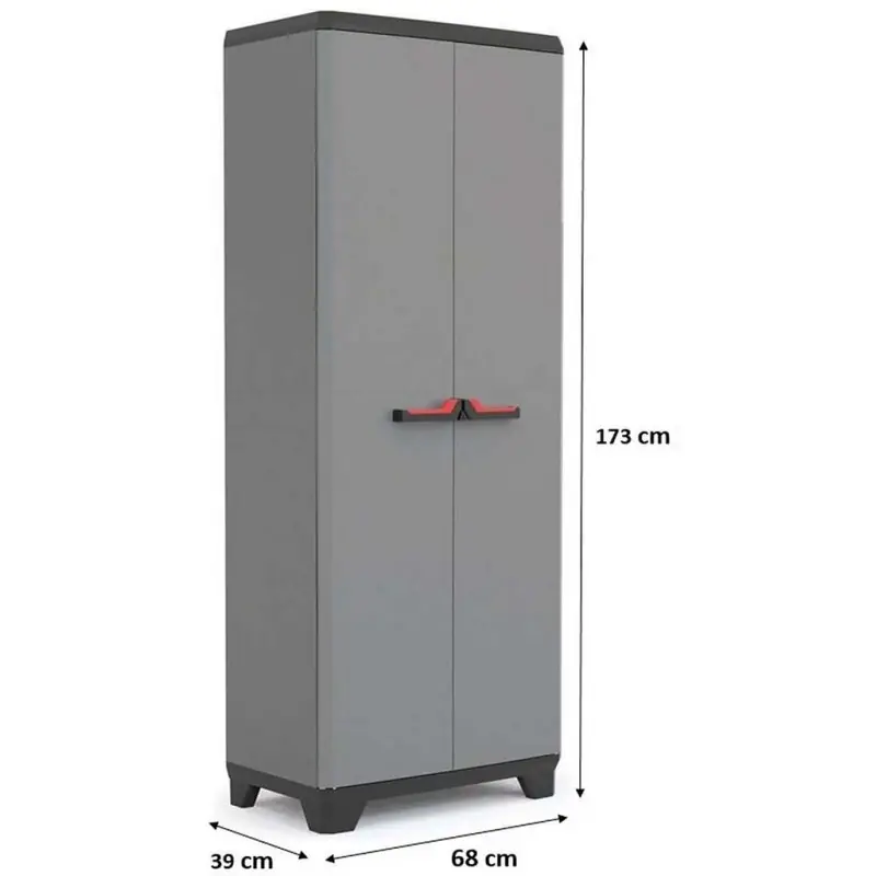Echt KIS STILO UTILITY Kunststoffschrank 68x39x173cm grau/schwarz