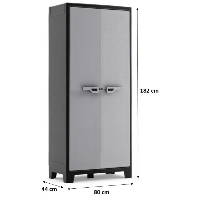 Letzte Chance KIS TITAN MULTISPACE Kunststoffbox 80x44x182cm grau/schwarz 9761000