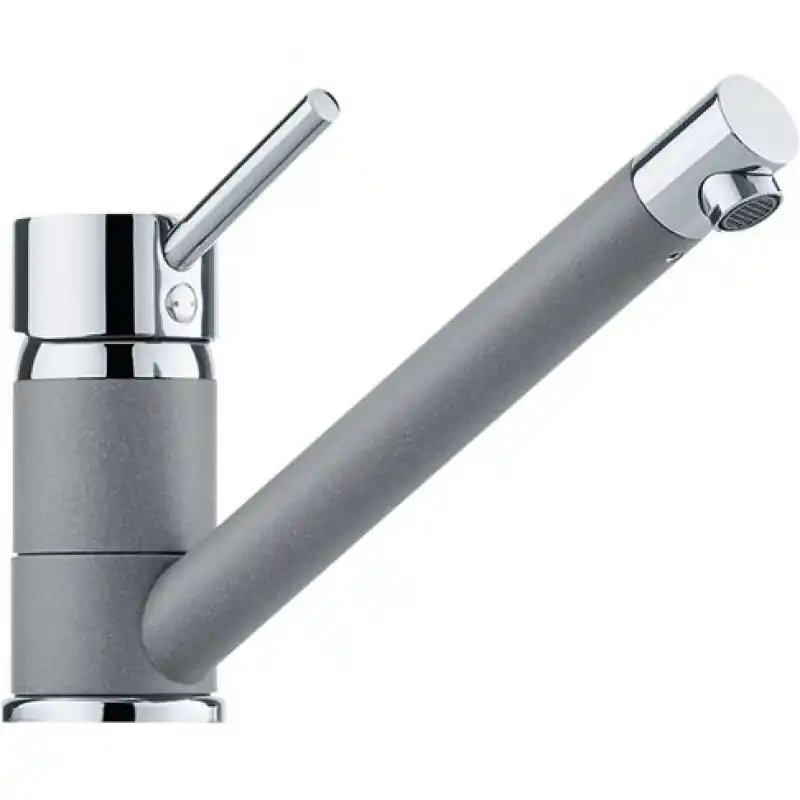 Sichere Zahlung Franke Sinta Festauslauf, Küchenarmatur, Chrom/Steingrau 115.0297.480