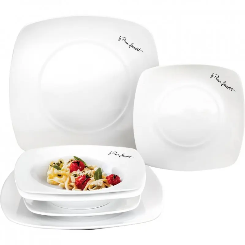Neue Kollektion LAMART Quadratteller, Geschirr-Set Dine LT9002