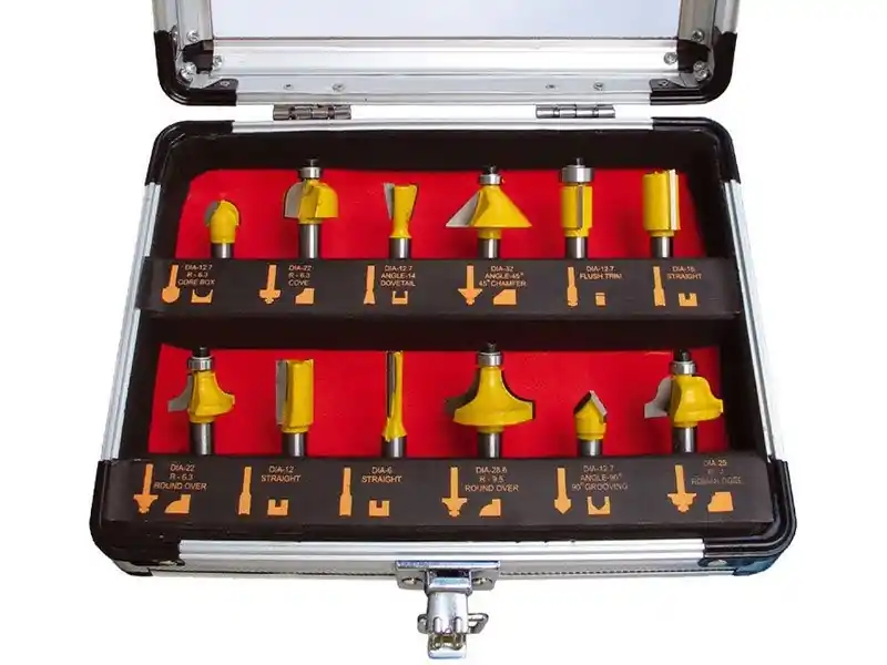 Markenprodukt EXTOL PREMIUM-Fräser für Holz mit SK-Klingen, 12er-Set 44037