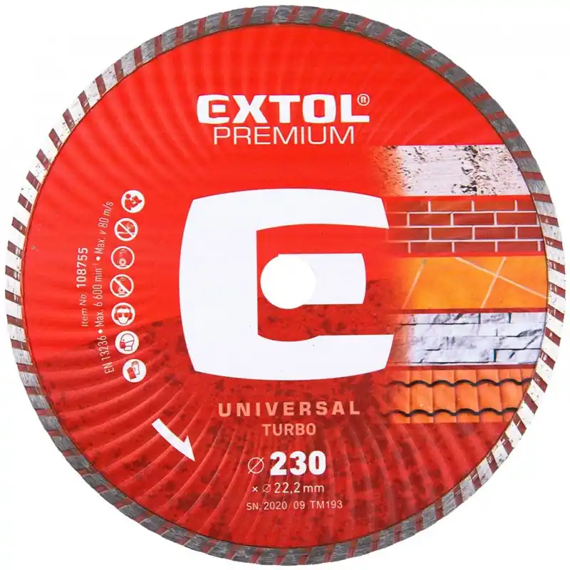 Extol Premium Diamant-Schneidscheibe Turbo 108755 Online Kaufen