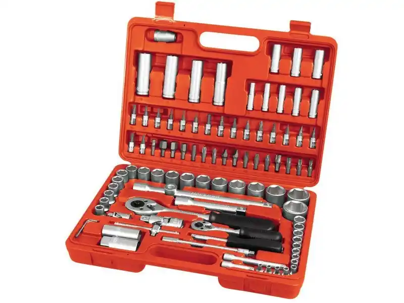 Extol Premium Steckschlüssel, Set 94 Stück, 1/4 und 1/2 Zoll, 6525 Neu