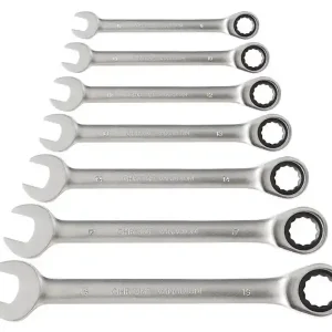 Abverkauf Extol Premium Ratschenringmaulschlüssel, Set 7 Stück, 8816100
