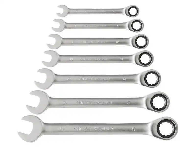 Abverkauf Extol Premium Ratschenringmaulschlüssel, Set 7 Stück, 8816100