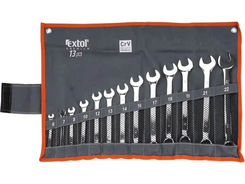 Extol Premium Ringmaulschlüssel, Set 13 Stück, 6733 Echt