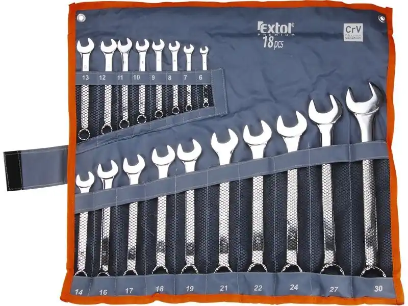 Extol Premium Ringmaulschlüssel, Set 18 Stück, 6734 Begrenztes Angebot