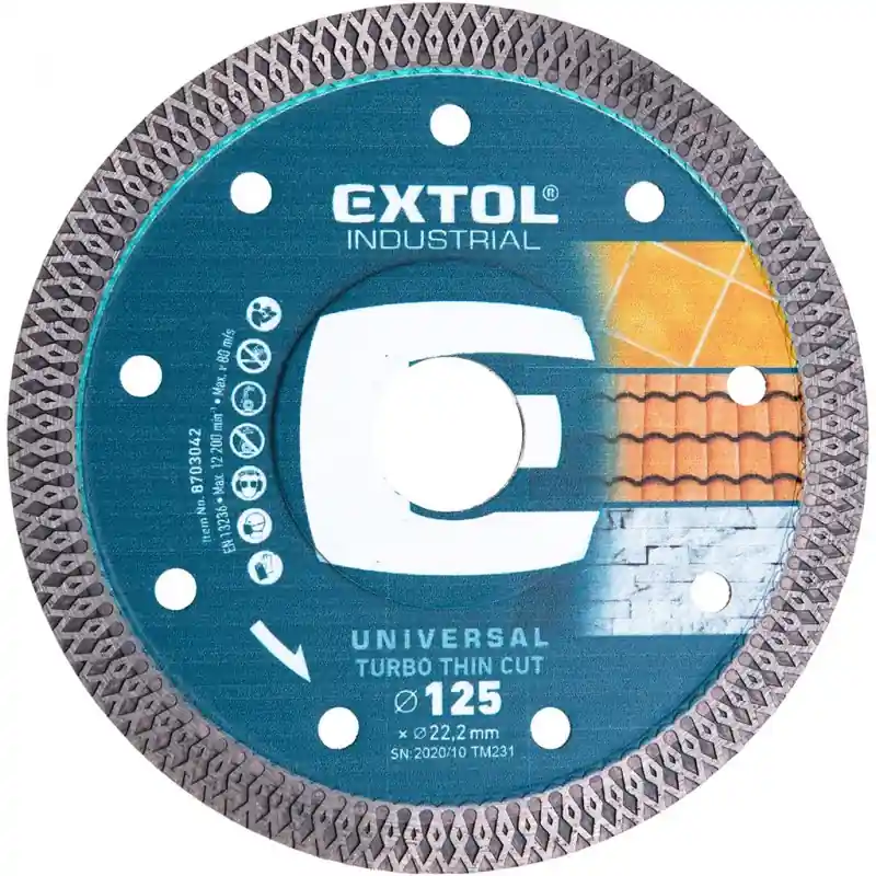 Extol Industrial Diamant-Schneidscheibe Turbo Thin Cut, 8703042 Nur Heute