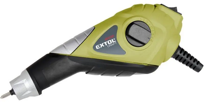 Extol Craft Elektrischer Gravierstift für Gravuren auf Holz inklusive Schablone, Glas,13W Meistverkauft