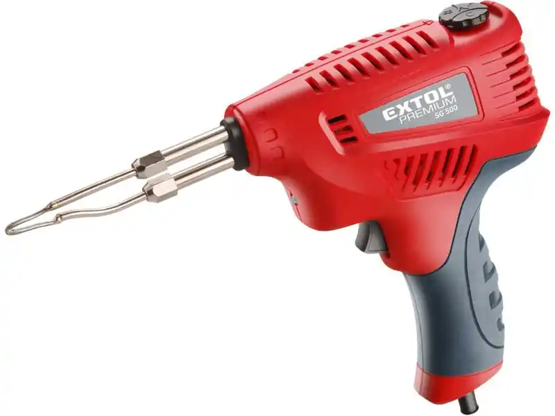 Must-Have Extol Premium Trafo-Lötpistole SG 500 Lötzinn, Flussmittel 3 Lötspitzen und Transportkoffe