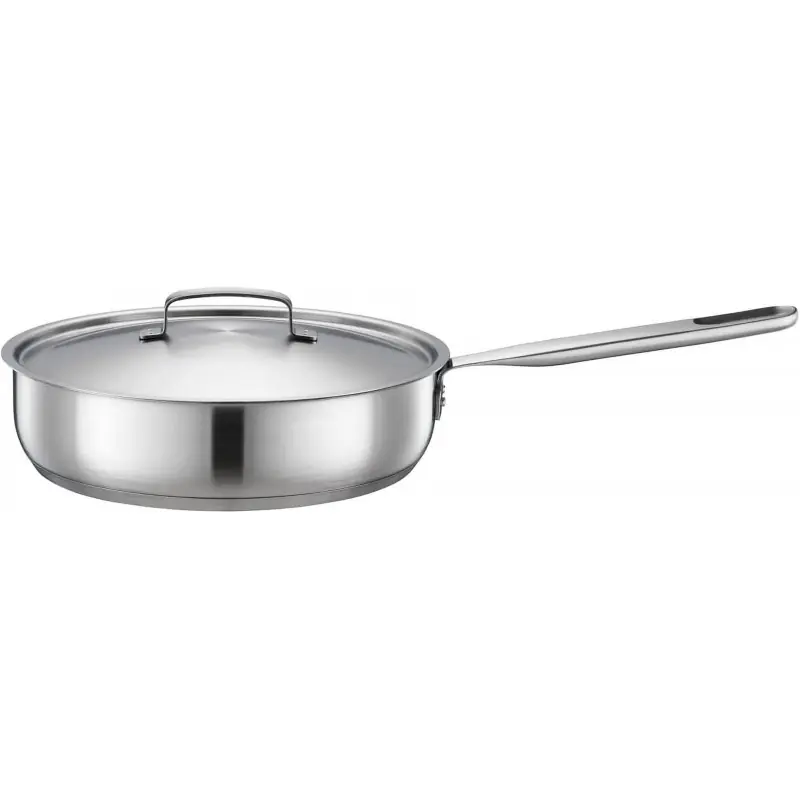 Fiskars All Steel Sautierpfanne mit Deckel 26cm, Edelstahl 1023762, 1064746 Geprüft