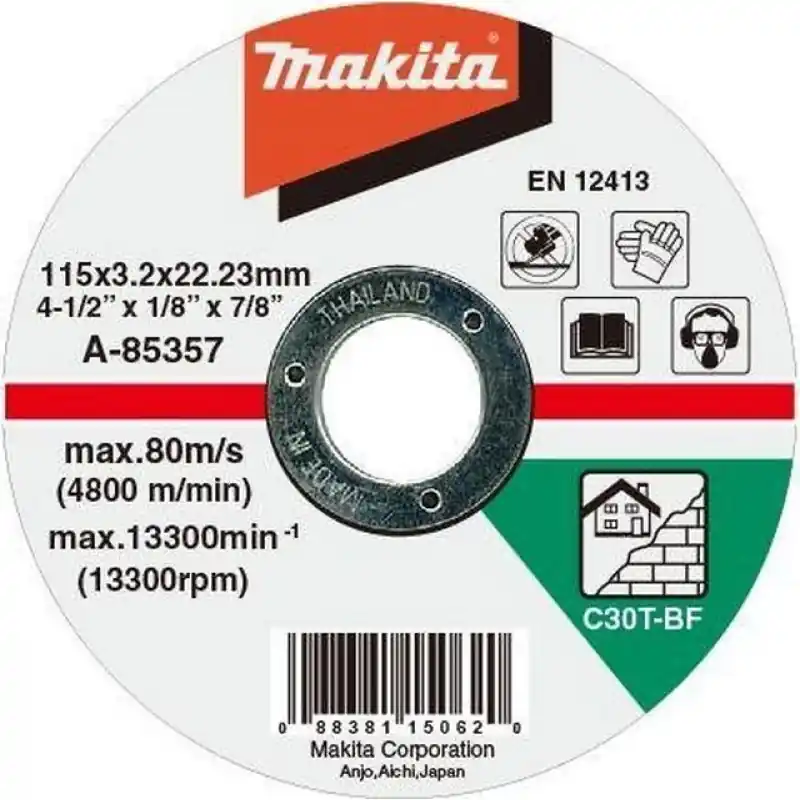 Makita A-85363 Trennscheibe 125x3x22mm Stein (1 Stück) Geprüft