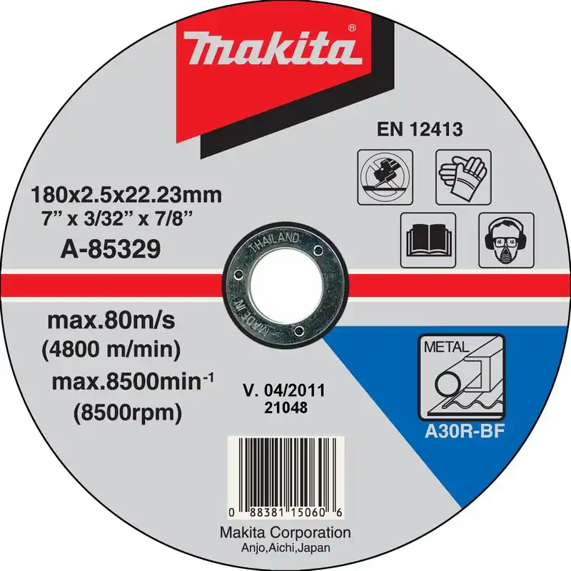 Top-Seller Makita A-85329 Trennscheibe 180x2,5x22mm Stahl (1 Stück)