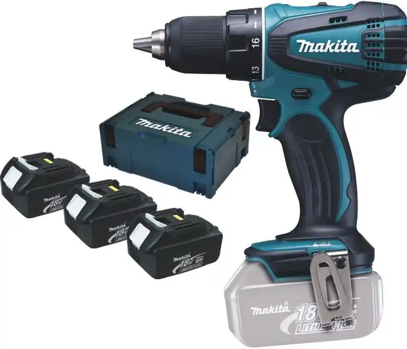 Geprüft Makita Akku-Bohrschrauber 18V/3,0 Ah, 3x Akku DDF456RF3J